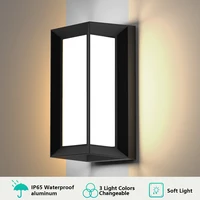 24w outside ip65 outdoor wall light 3 light colors changeable with memory porch lights aluminum garden led outdoor wall sconce