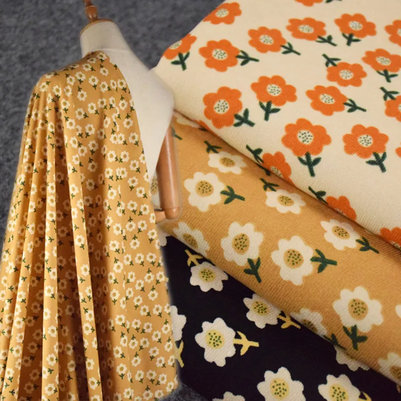 Плотная твиловая Вельветовая ткань с цветочным принтом на осень и зиму | Дом сад