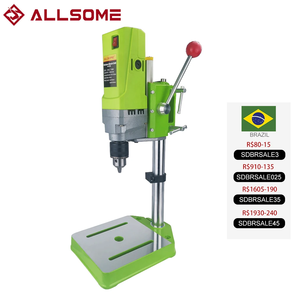 ALLSOME MINIQ BG-5156E Настольный сверлильный станок 710 Вт патрон 1-13 мм HT2600 | Инструменты