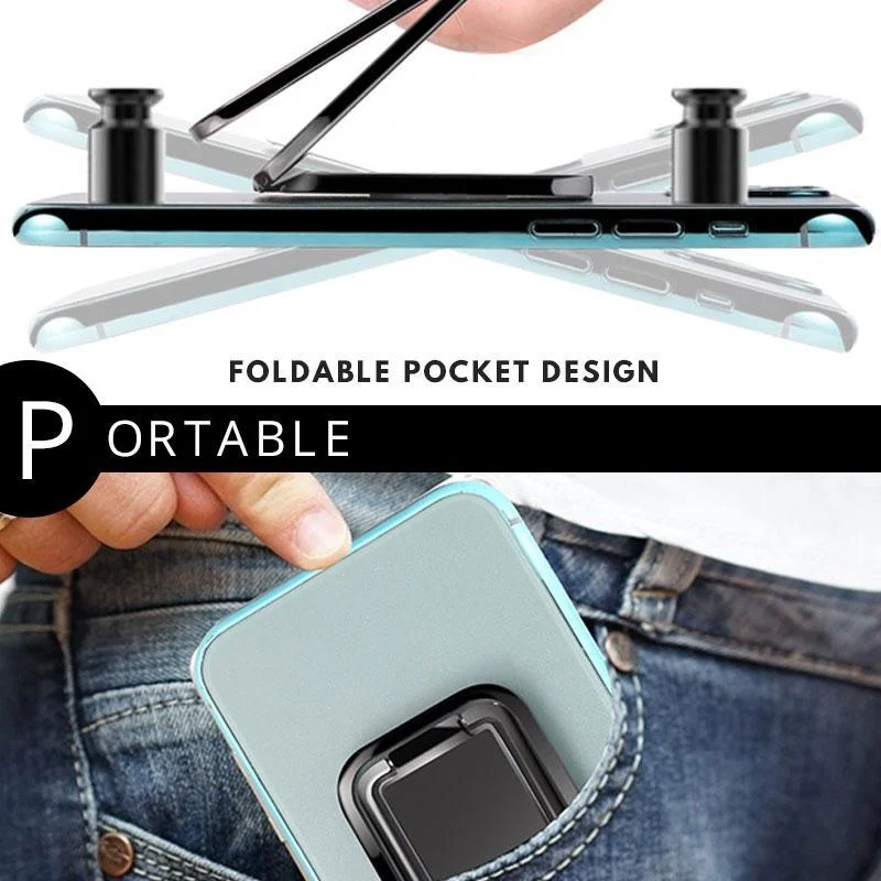 

Suitable for most smartphones 360self rotation and 180 flip make portable fully folding desktop stand more flexible