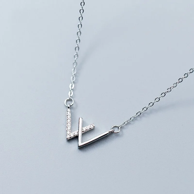 Кулоны в виде алфавита из серебра 925 пробы с фианитами|Ожерелья| |