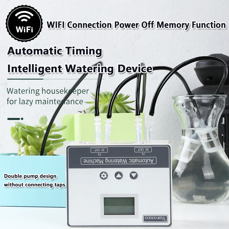 Automatic Irrigation Device Mobile Phone Wifi Control Smart Garden Succulent Plant Tool Drip Irrigation Pump Water Timer System