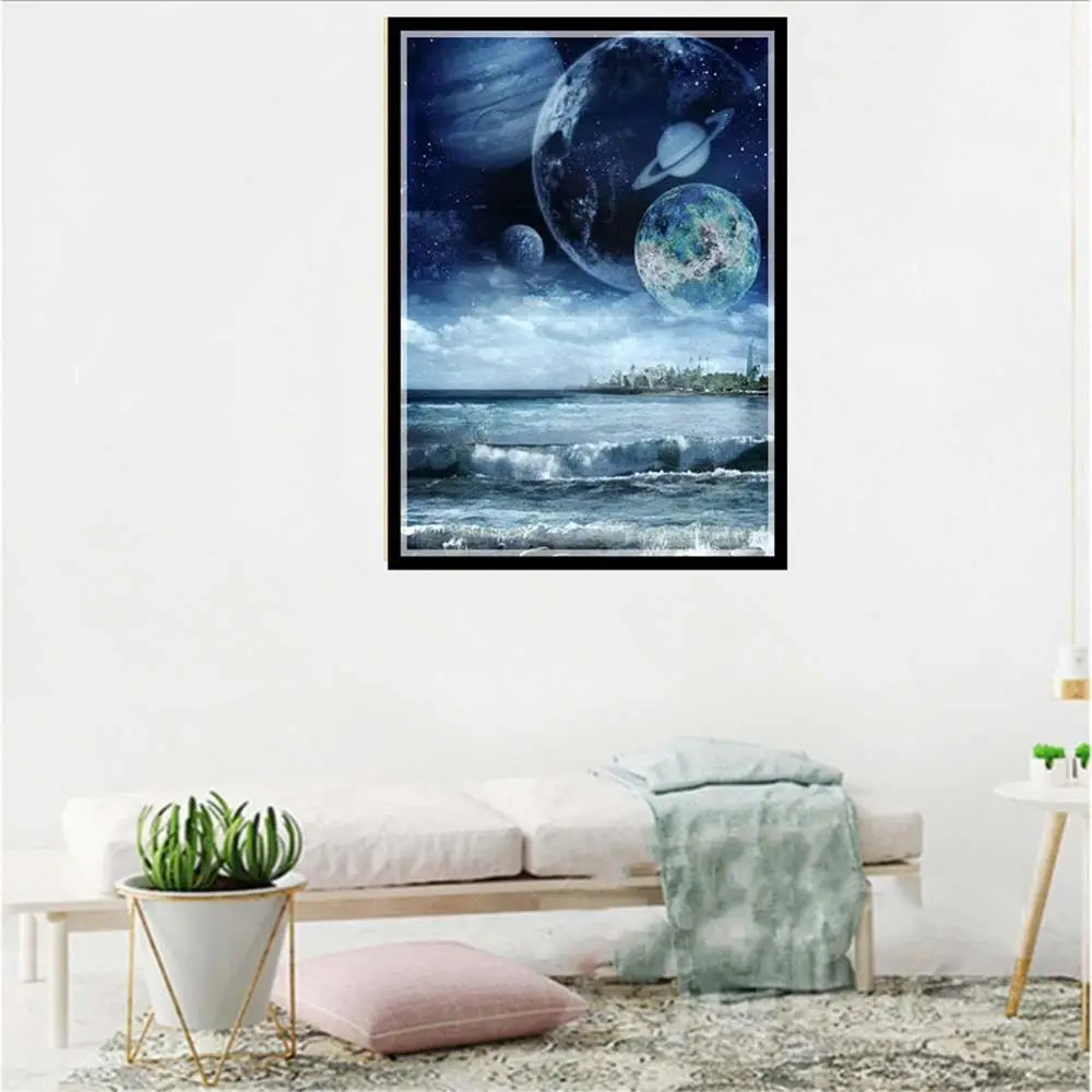 

5D Diamond Painting(Moonlit Light) Frameless DIY Diamond Painting for Home Decor, 11.8"x15.7"