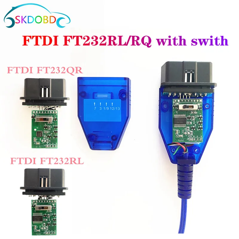VAG 409 KKL FTDI FT232RL/RQ Chip OBD USB for Scan Diagnosis Tool with Switch Volkswagen Suitable Audi Skoda Seat |