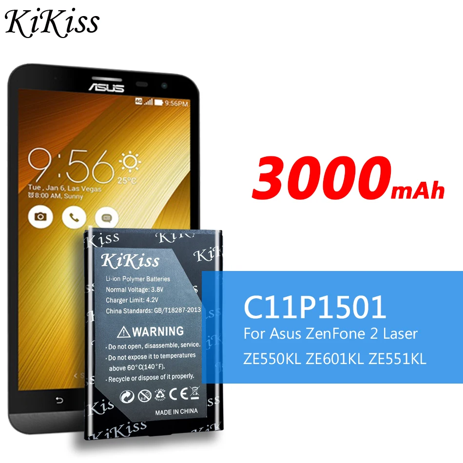 Аккумулятор для телефона 4900 мАч ASUS C11P1501 ZenFone2 Laser 5 5/6 дюймов zenfone selfie ZE550KL ZE600KL ZE601KL