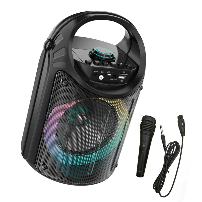 

Portable Bluetooth Speaker Wireless Column Big Power Stereo Subwoofer Bass Party Speakers with Microphone Family Karaoke USB TF