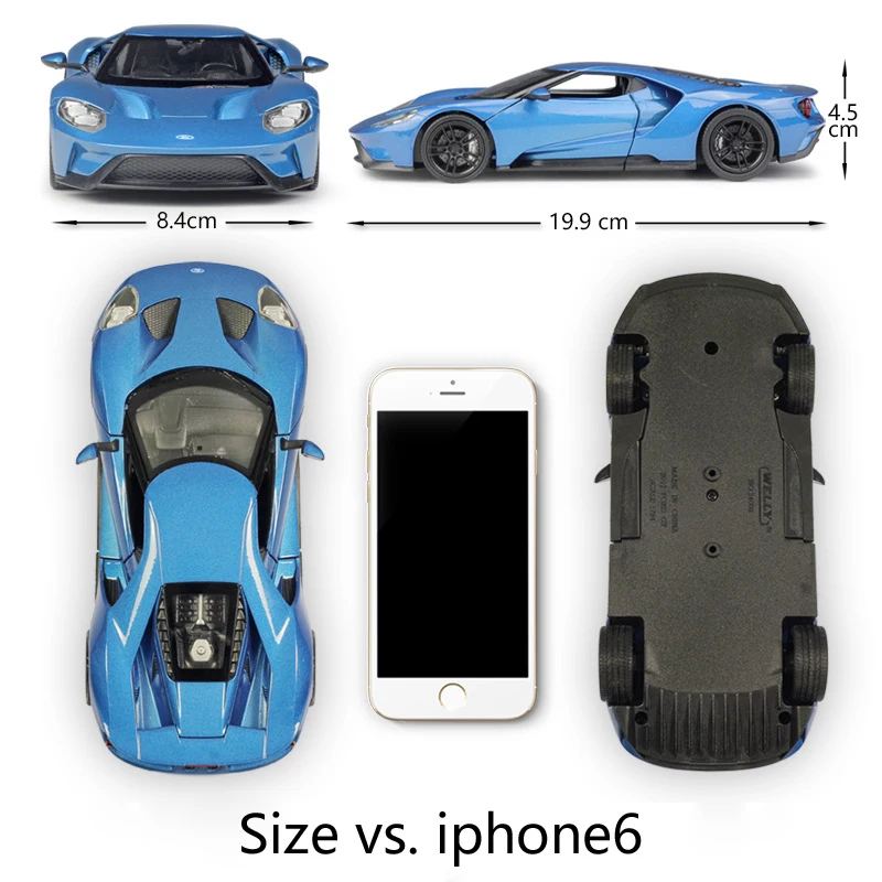 WELLY Модель автомобиля масштаб 1:24 2017 Ford GT имитатор литая Гоночная машина