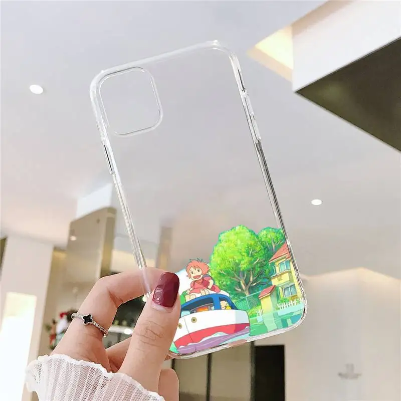 

Ponyo on the Cliff Phone Case Transparent Clear for iPhone 11 12 mini pro XS MAX 8 7 6 6S Plus X 5S SE XR 2020