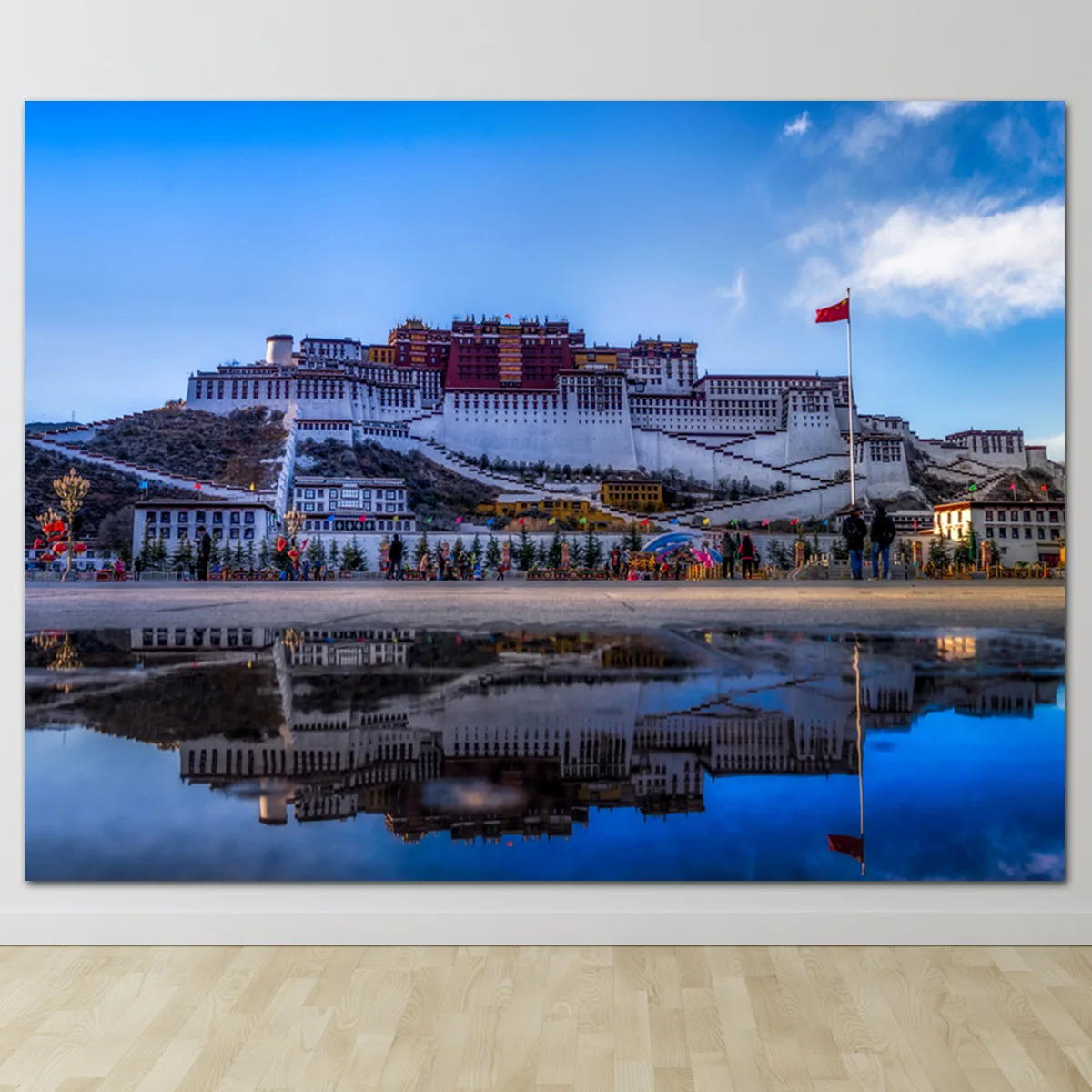 

Tibet Potala Palace Background Cloth Tibetan Landscape Wall Cloth Tapestry Decoration Living Room Bedroom Wall Cloth