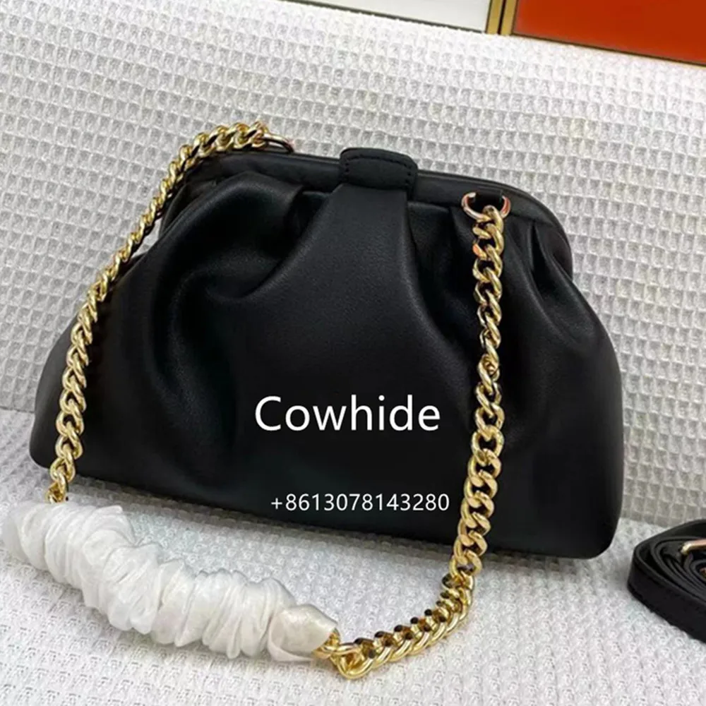 

2021 New Luxury Handbag Lady Bag Brand Designer Mini Cowhide Shoulder Bag Elegant Handbag Lady High Quality Messenger Bag 27 cm