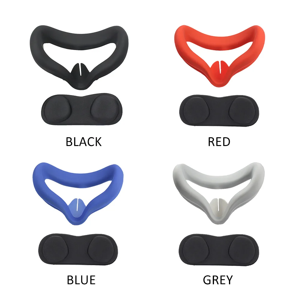 

VR Eye Cover Protective Washable Soft Silicone Non Slip Easy Install Face Pad Lens Cap Headset Light Blocking For Oculus Quest 2