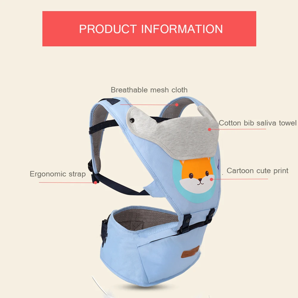 кенгуру для детей Мультяшный эргорюкзак малышей Хипсит детский слинг