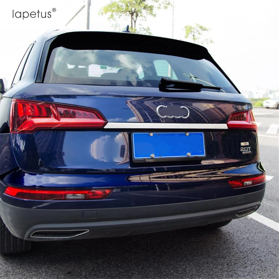 Аксессуары Lapetus подходят для Audi Q5 автомобиля задний хвост вверх багажник стример Декоративная полоса формовочная крышка комплект Отделка 1 шт