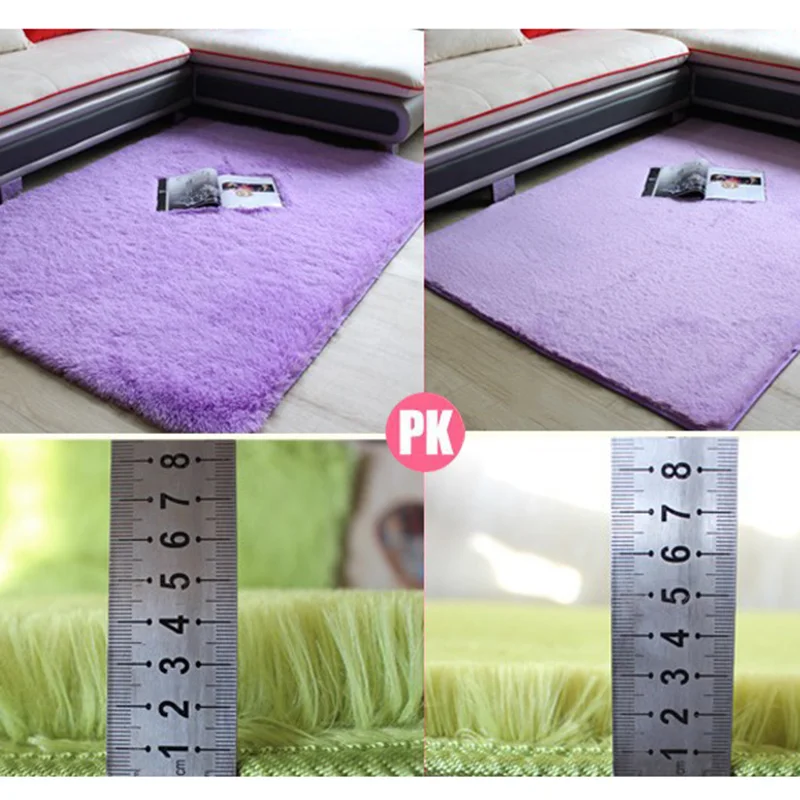 

Modern Super Soft Rectangle Carpet Mat Fluffy Rugs Anti-Skid Shaggy Area Livingroom/Bedroom carpets Home