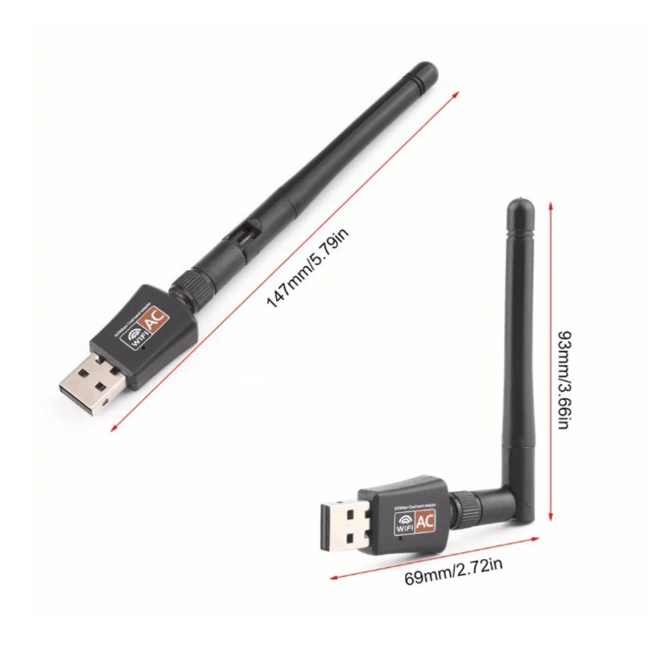 Беспроводной USB Wi Fi адаптер Creacube 600 м сетевая карта ресивер 2 4G 5G Двухдиапазонные