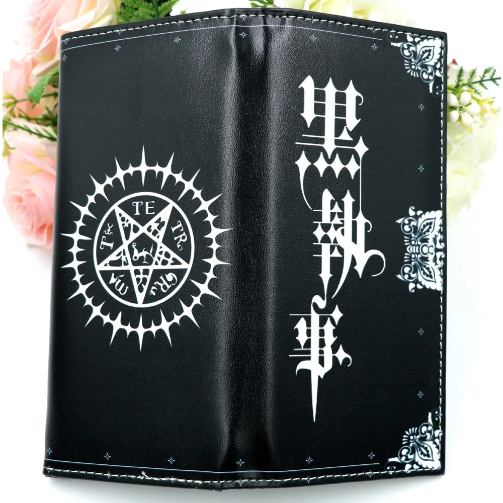 Black Butler-1 Дата живого аниме Синтетическая кожа кошелек Mayuri мультфильм клатч кошелек с застежкой - Цвет: Black Butler-1