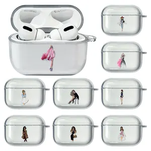 Headphones Case For AirPods Pro Cases Bluetooth Earphone Cover For Apple Air Pods Pro Fundas Little Black Dress girl