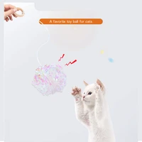 pet products super size candy colored paper flower ball ring toy cat toys interactive lucky cats supplies
