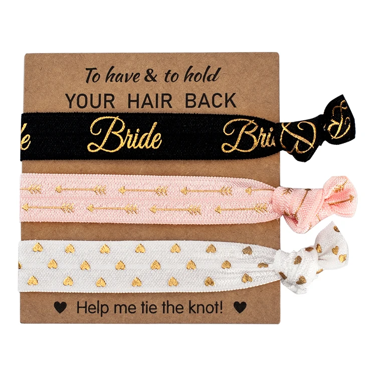 Невесты подарок враг резинки для волос Браслеты с надписью &quotBride to Be&quot невесты