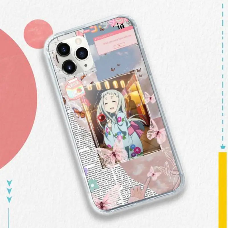 

anohana Meiko Anime Cute girl Phone Case for iPhone 11 12 pro XS MAX 8 7 6 6S Plus X 5S SE 2020 XR
