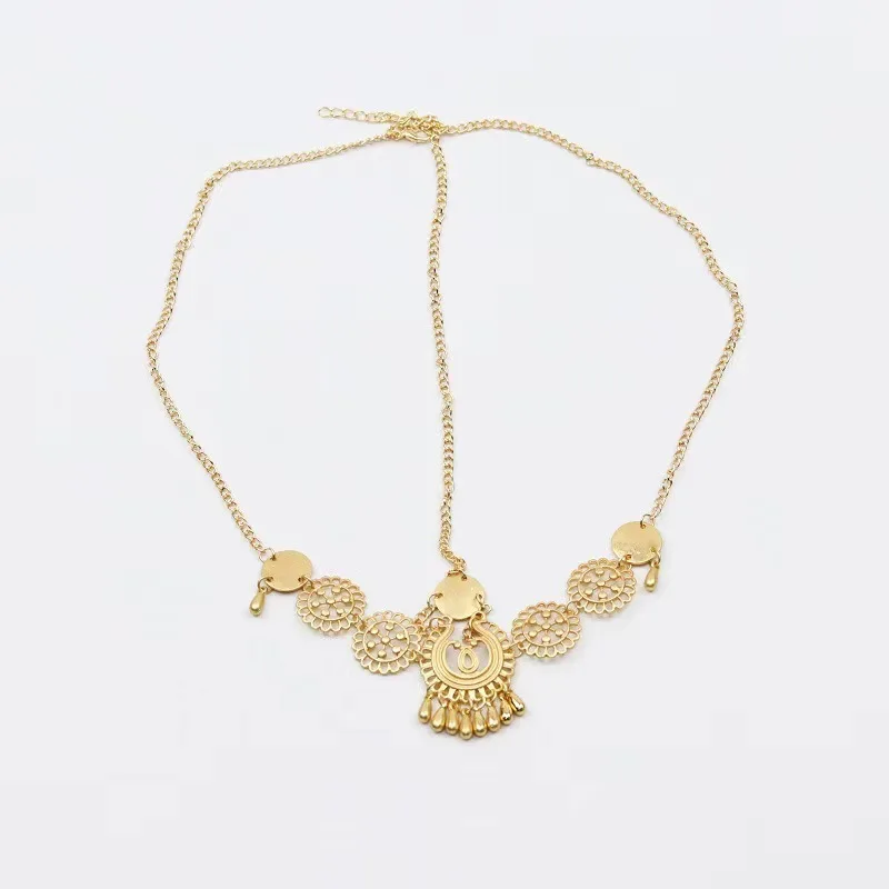 

Bohemian dance tiaras Turkish Gypsy Head Chain Indian Hair Jewelry Tribal Forehead Hair Accessories Boho Headband Headwear