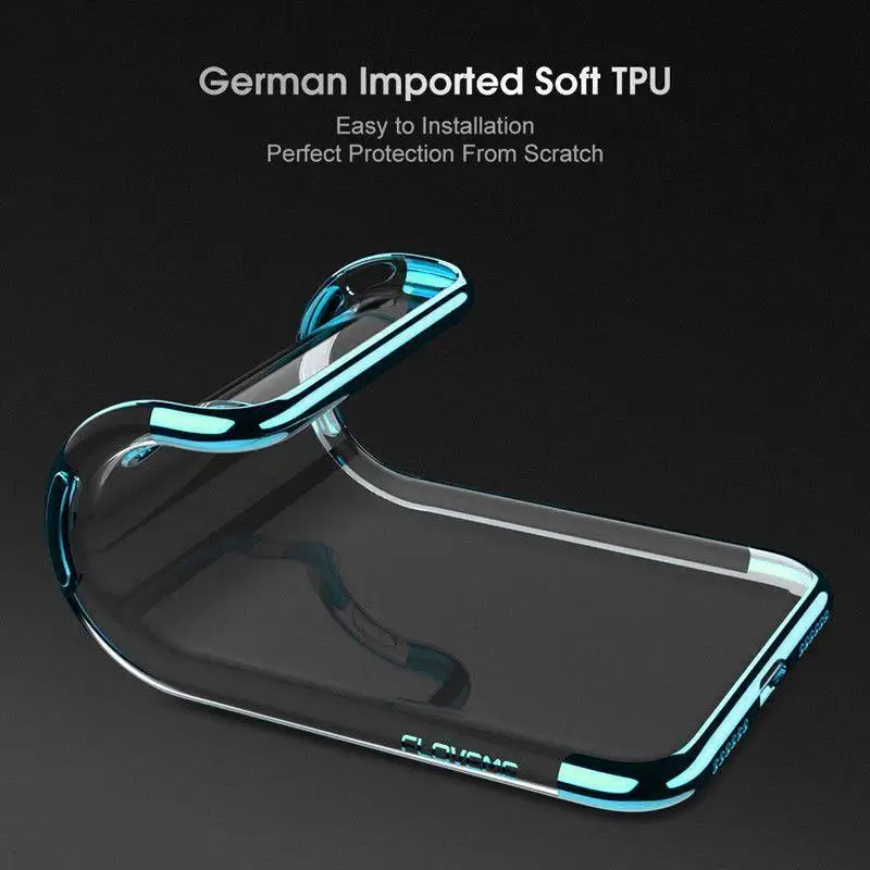 

Electroplated Case For iPhone 11 Pro 7 8 6 6s s Plus 12 Transparent Soft Silicone Plating Cover For iPhone X XR XS Max Shell