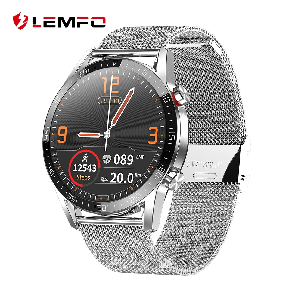 Смарт часы LEMFO ECG мужские с поддержкой Bluetooth и пульсометром|Смарт-часы| |