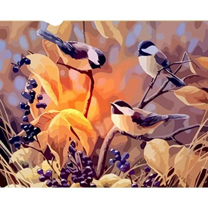 

RUOPOTY Painting By Numbers Animals Birds Coloring By Numbers For Adults Acrylic Paints Set Home Decor Decorative Frames