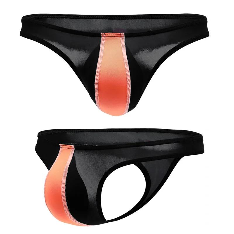 8PCS New Summer Sexy Underwear Men Briefs Shorts Cueca Thin Ice Silk Low Waist Panties Solid U Conve  Pouch Seamless Underwear