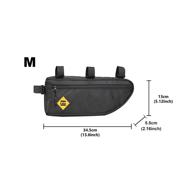 Black frame bag M Велосипедный треугольный мешок велосипедная Рама Передняя труба сумка Водонепроницаемый Велоспорт Паньер Упаковка Сумка велосипедные аксессуары - Цвет: Black frame bag M