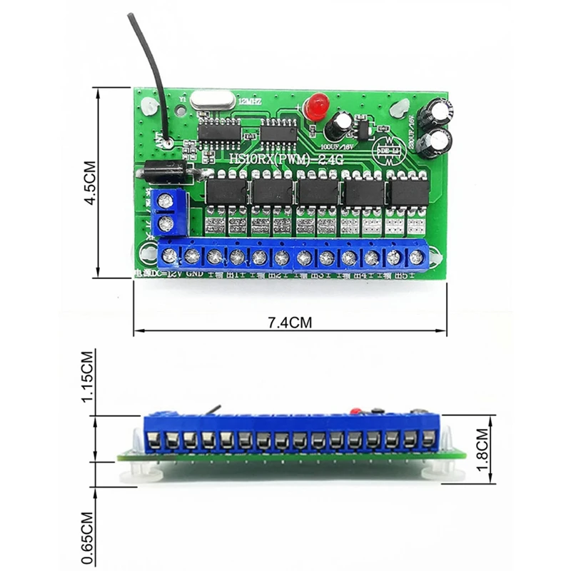 

DIY Car Robot Model Excavator Radio Controler 10 CH Remote Control Receiver Model Car Remote Control Module