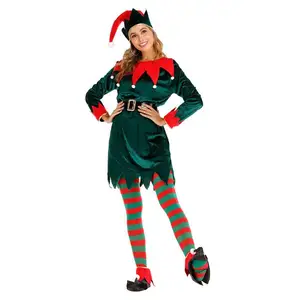 New Christmas Elf Women's Suit The atmosphere of the bar party enhances the multi-size Christmas ladies' holiday outfits