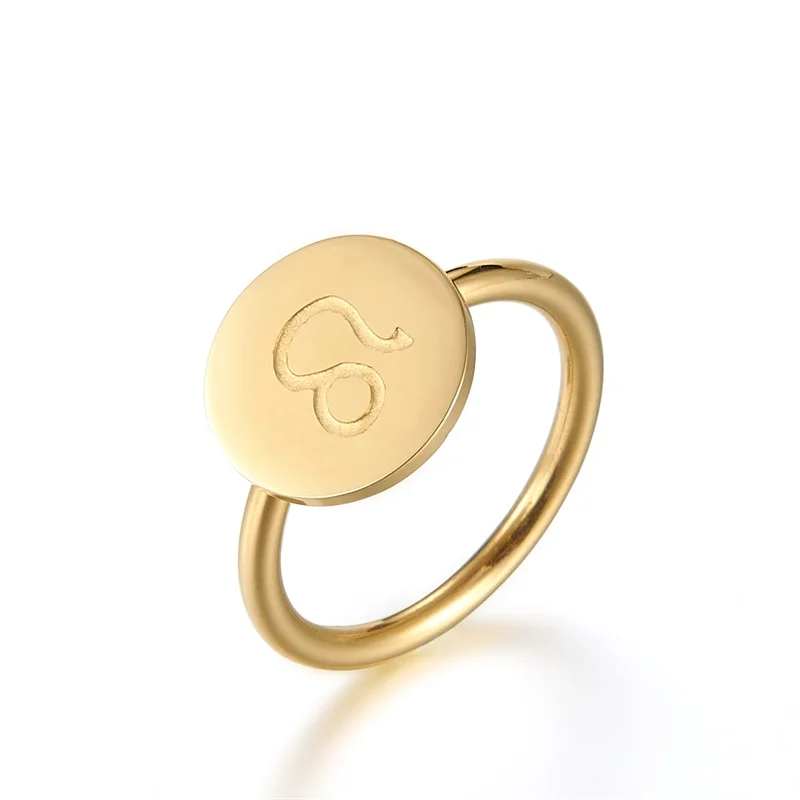 Женские кольца из нержавеющей стали 12 зодиакальные 3 цвета обручальные с