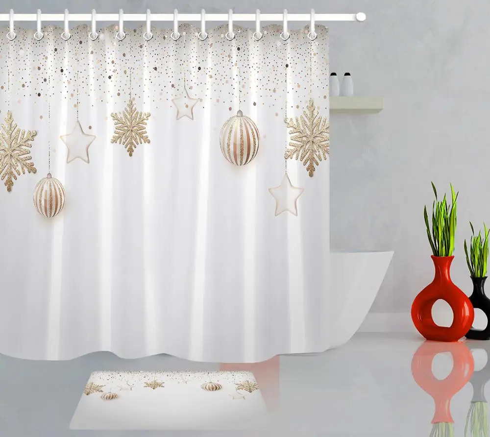 Зимний Рождественский шар в виде снежинки со звездами Декор для ванной комнаты