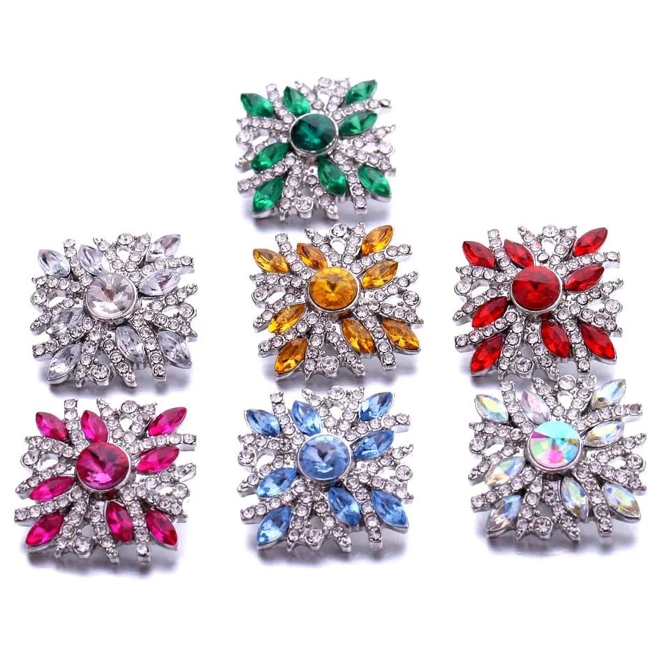5 шт./лот 2020 новые ювелирные изделия с застежкой Красочные Стразы 18 мм