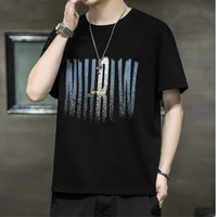 short sleeved t shirt mens summer 2021 new pure cotton tide brand trend ins ice silk half sleeved clothes loose compassionate
