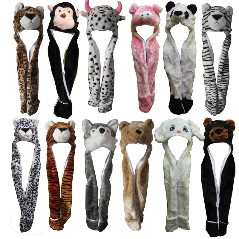 Шляпа Пингвин с мультяшным животным стиль шапки шапочки милые пушистые мягкий