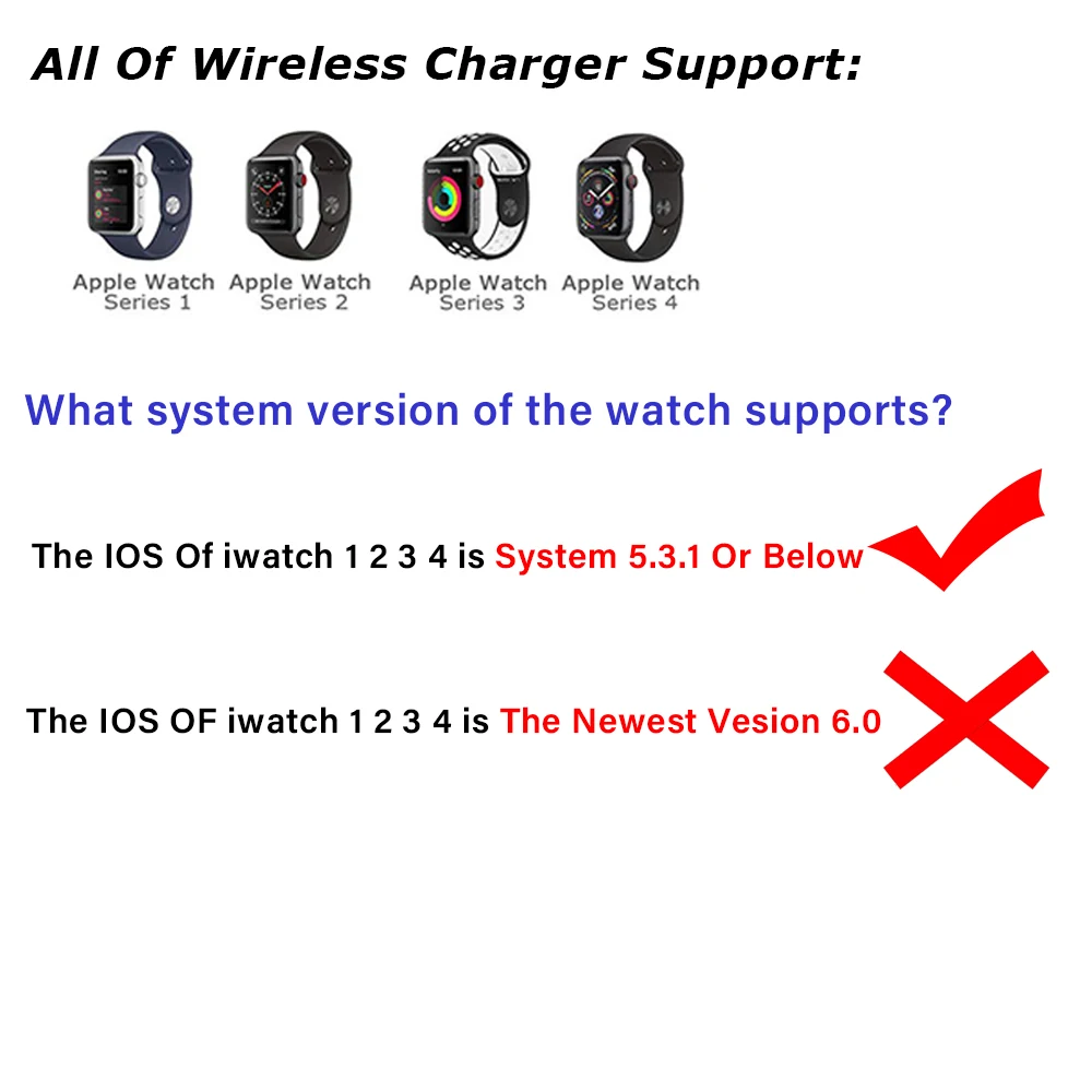 Беспроводное зарядное устройство Qi 10 Вт для Apple Watch 1 2 3 4 беспроводная зарядная док