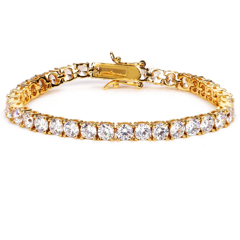 

ORZTOON Vintage Compact Round Zircon Chain Bracelets for Women Luxury Gold Color Brass Bling Bracelet Trendy Female Jewelry 2021