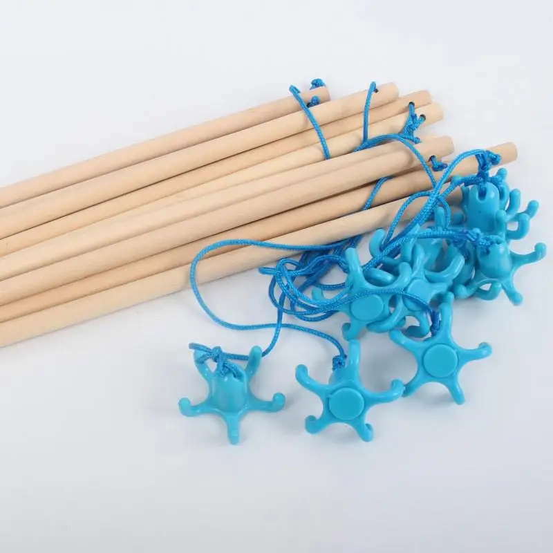 Деревянная игрушка магнитная рыболовная удочка детская со встроенным