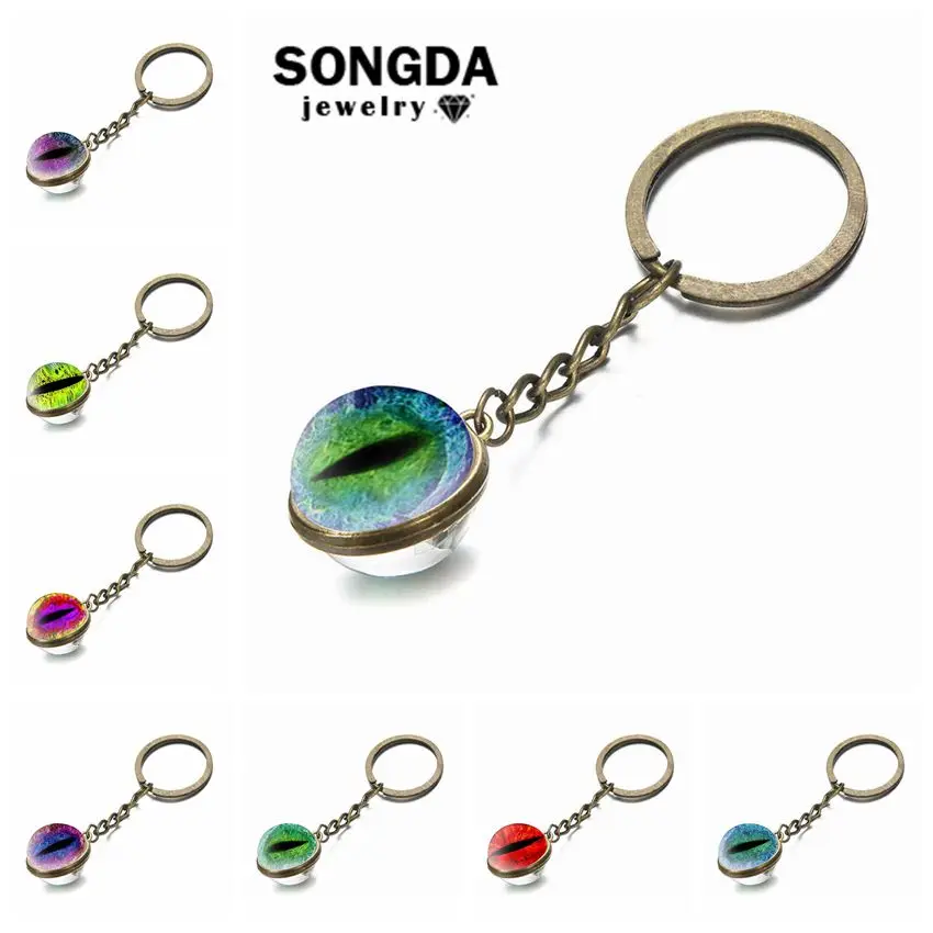 Синий брелок SONGDA глаза Дракона аксессуары подвески стеклянные бусины с