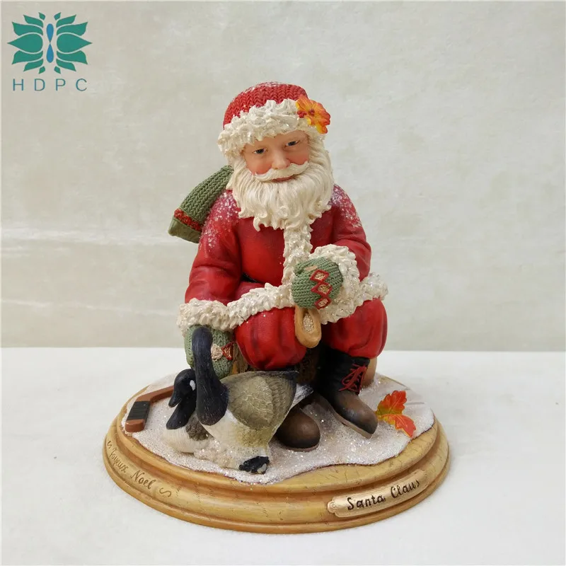 

Holiday Figurine Collection Resin Santa Claus Doll Christmas Ornament Gift Table Decoration