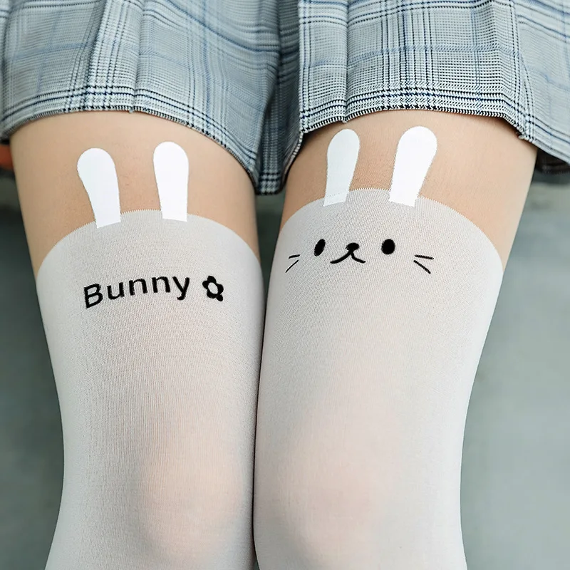 3 Anime cartoon stockings cat loving heart bear totoro devil Kumamon bowknot cute fun sweet women cotton stockings cosplay kawaii - Цвет: 3