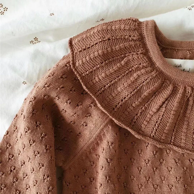 Soor Ploom/детский вязаный тонкий свитер красивый осенний для маленьких девочек