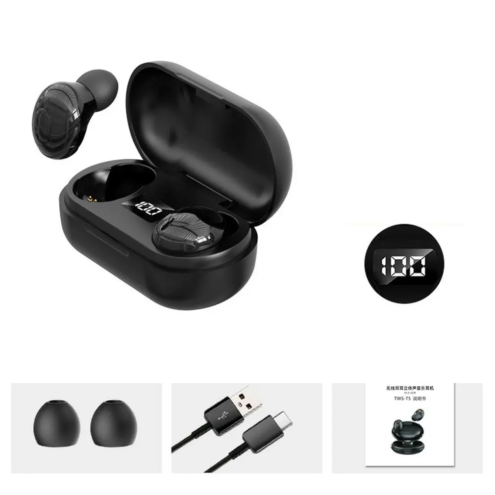 

Wireless Earbuds Digital Display Wireless Earphones Sports Running Touch Control Stereo Sports Earbuds For Smartphones