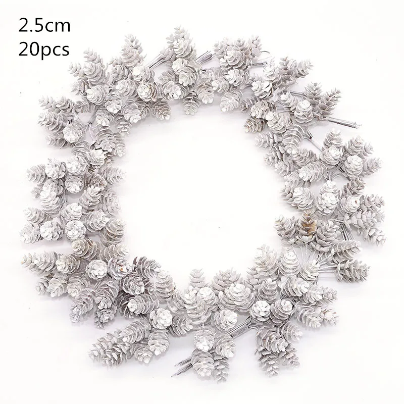 2.5cm 20pcs Merry Christms DIY ВЕНОК из натурального ротанга Пасхальный венок гирлянда для нового года свадьбы подвесные украшения для вечеринки принадлежности для детей подарок - Цвет: 2.5cm 20pcs