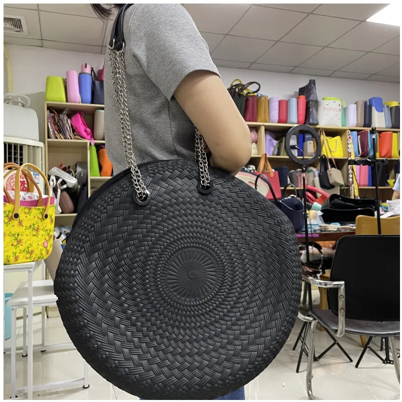 

Women New Style Beach Bag EVA Waterproof Style Black And Khaki Color 2021