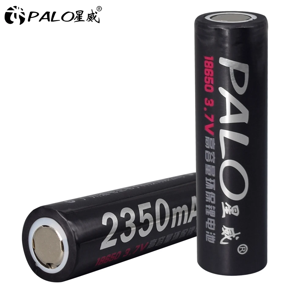 PALO 6 шт. литиевая батарея 18650 аккумуляторная 3 7 в батареи для Panasonic фонарик