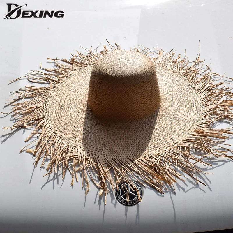 

Wide Brim black Summer sun Hat for Women beach Straw Hat UV Protection White sea Hats holidays Panama beach sun hat