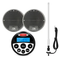 waterproof bluetooth marine stereo audio receiver mp3 player3inch marine speaker for atv yacht boat motorcycleradio antenna
